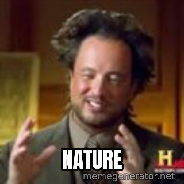 Georgio from Ancient Aliens meme: nature